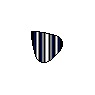 Vertical Black and White Stripe Guitar Pick